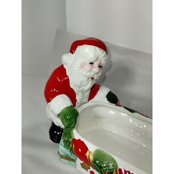Vintage‎ World Bizaar Holiday Collection Santa, Reindeer,13" Cracker Server - Picture 3 of 11